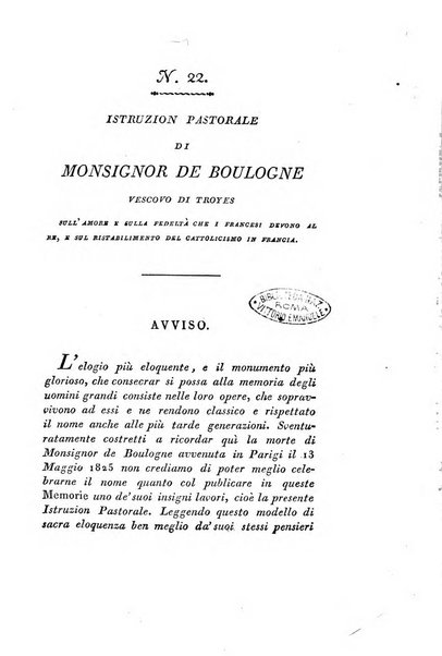 Memorie di religione, di morale e di letteratura