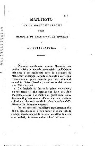 Memorie di religione, di morale e di letteratura