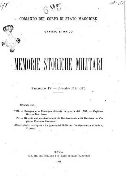 Memorie storiche militari