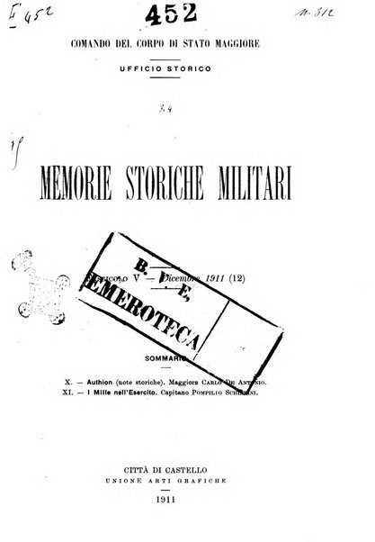 Memorie storiche militari