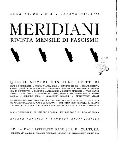 Meridiani rivista mensile di fascismo