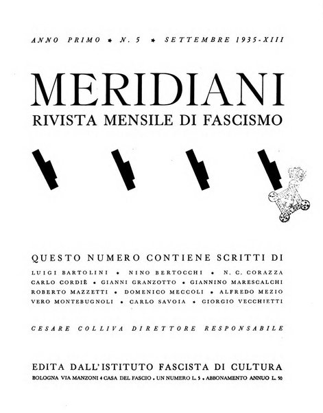 Meridiani rivista mensile di fascismo