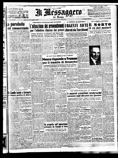 Il messaggero di Roma : il giornale del mattino