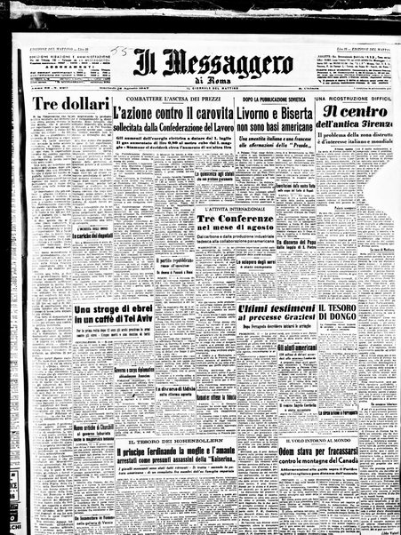 Il messaggero di Roma : il giornale del mattino