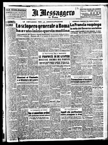 Il messaggero di Roma : il giornale del mattino