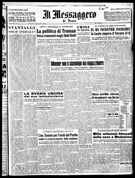 Il messaggero di Roma : il giornale del mattino