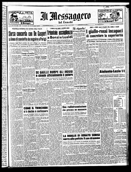 Il messaggero di Roma : il giornale del mattino