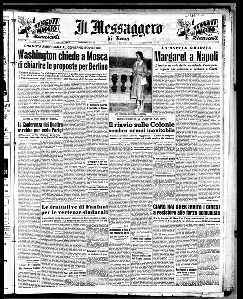 Il messaggero di Roma : il giornale del mattino