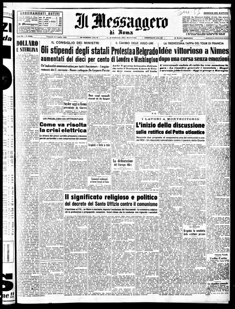 Il messaggero di Roma : il giornale del mattino