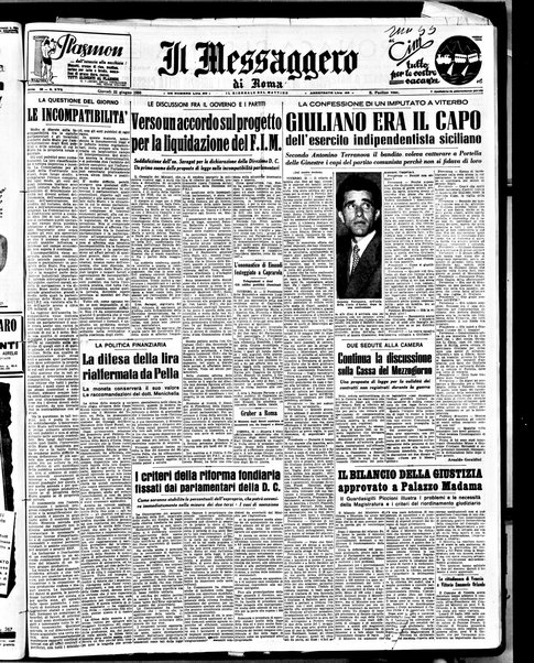 Il messaggero di Roma : il giornale del mattino