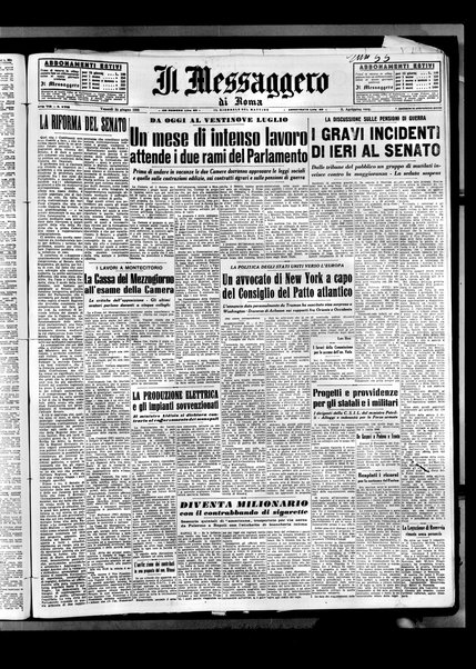 Il messaggero di Roma : il giornale del mattino