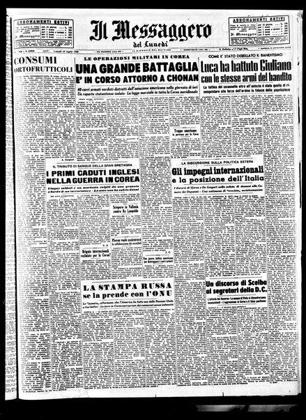 Il messaggero di Roma : il giornale del mattino