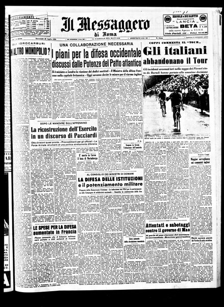 Il messaggero di Roma : il giornale del mattino