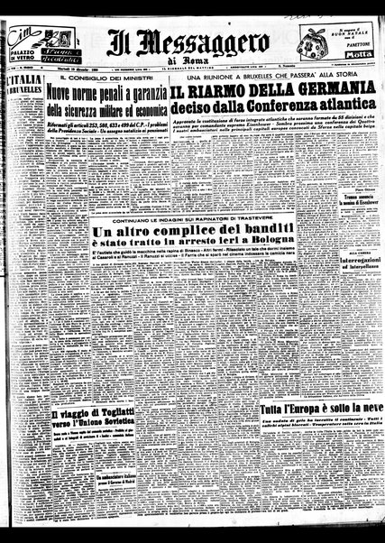 Il messaggero di Roma : il giornale del mattino