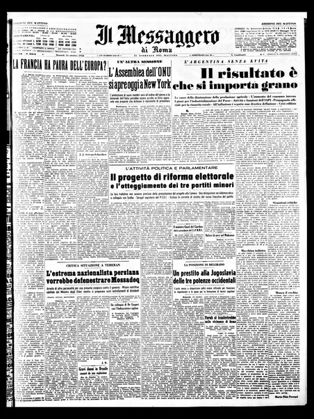 Il messaggero di Roma : il giornale del mattino