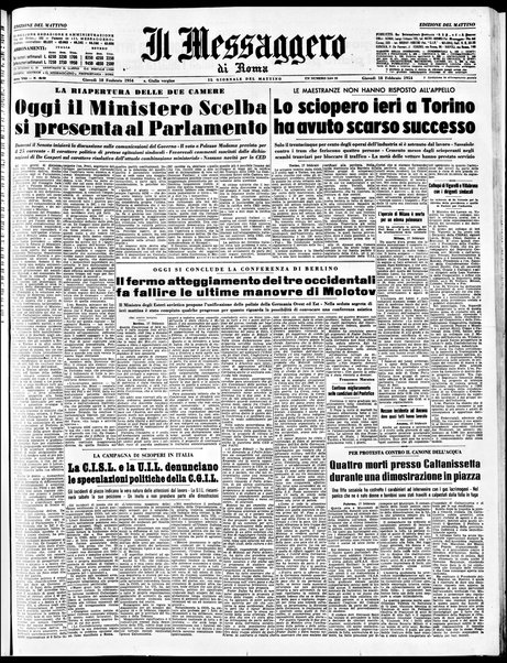 Il messaggero di Roma : il giornale del mattino