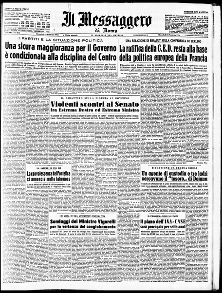 Il messaggero di Roma : il giornale del mattino