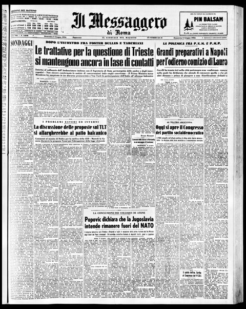 Il messaggero di Roma : il giornale del mattino