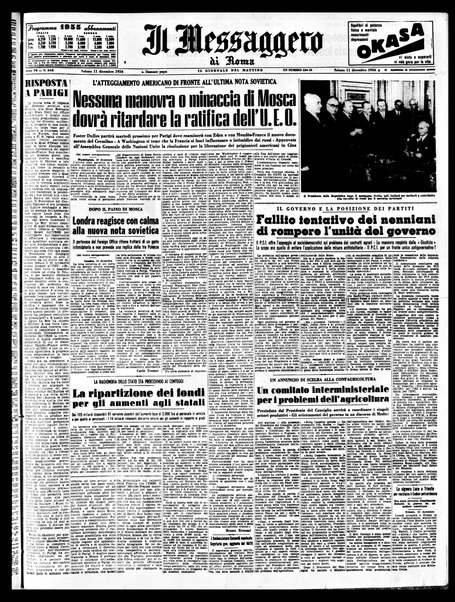 Il messaggero di Roma : il giornale del mattino