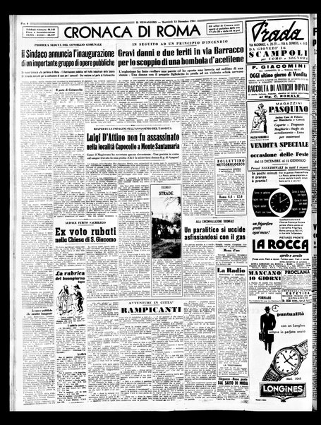 Il messaggero di Roma : il giornale del mattino