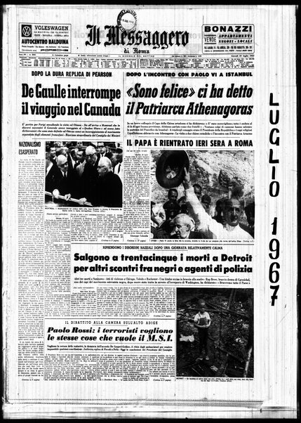 Il messaggero di Roma : il giornale del mattino