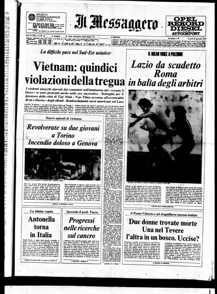 Il messaggero di Roma : il giornale del mattino