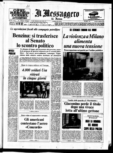 Il messaggero di Roma : il giornale del mattino