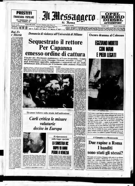 Il messaggero di Roma : il giornale del mattino