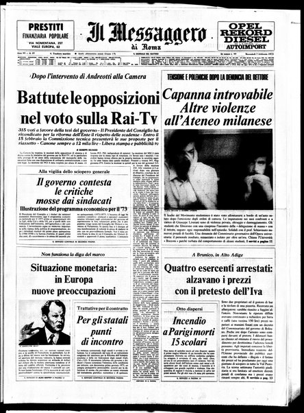 Il messaggero di Roma : il giornale del mattino