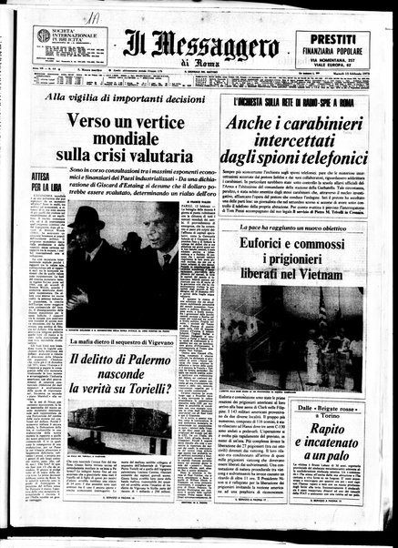 Il messaggero di Roma : il giornale del mattino