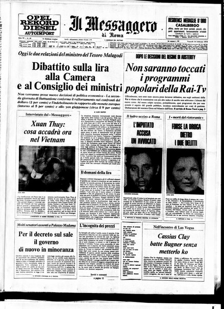 Il messaggero di Roma : il giornale del mattino