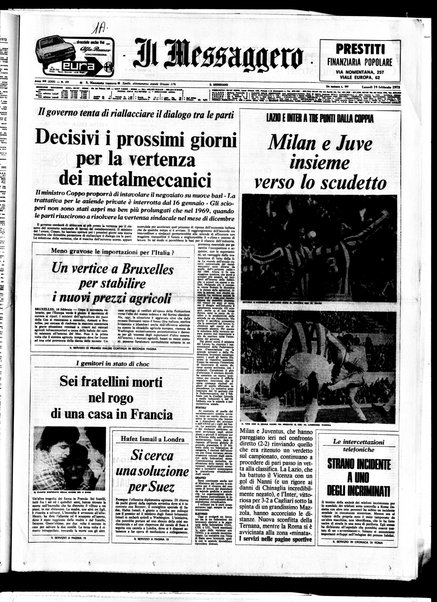 Il messaggero di Roma : il giornale del mattino