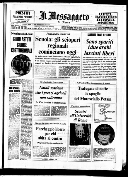 Il messaggero di Roma : il giornale del mattino