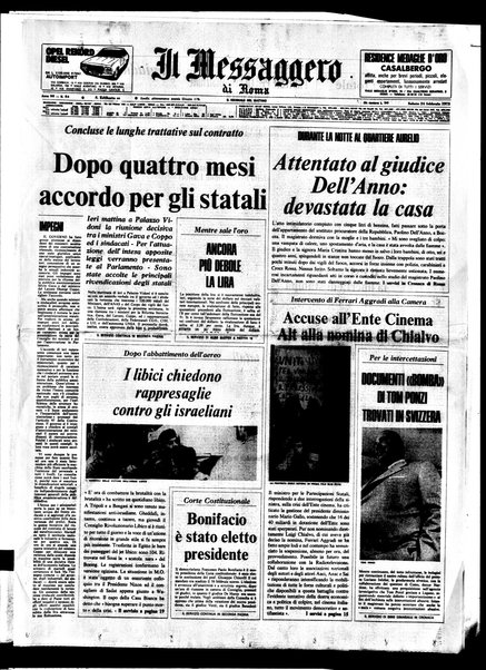 Il messaggero di Roma : il giornale del mattino