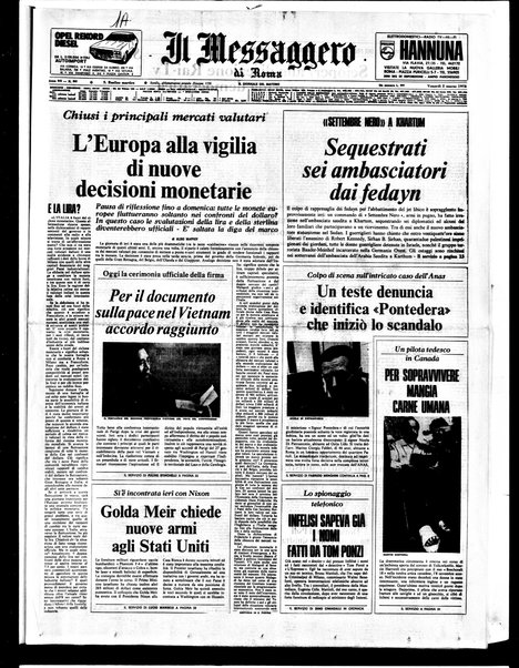 Il messaggero di Roma : il giornale del mattino