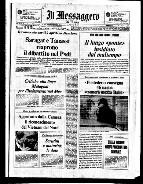 Il messaggero di Roma : il giornale del mattino