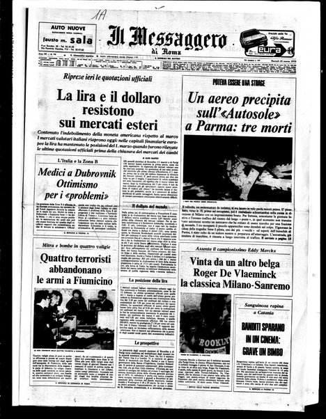 Il messaggero di Roma : il giornale del mattino