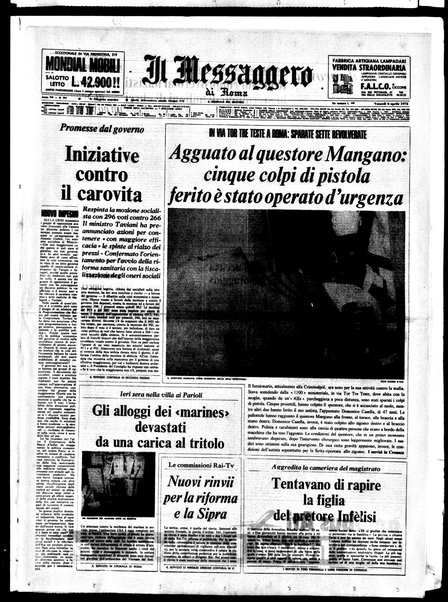 Il messaggero di Roma : il giornale del mattino