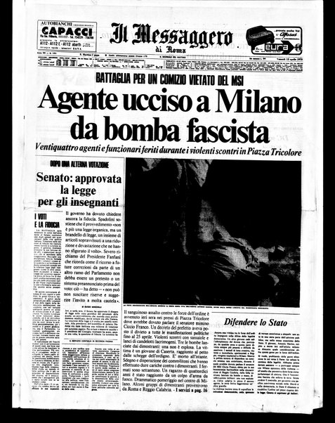 Il messaggero di Roma : il giornale del mattino