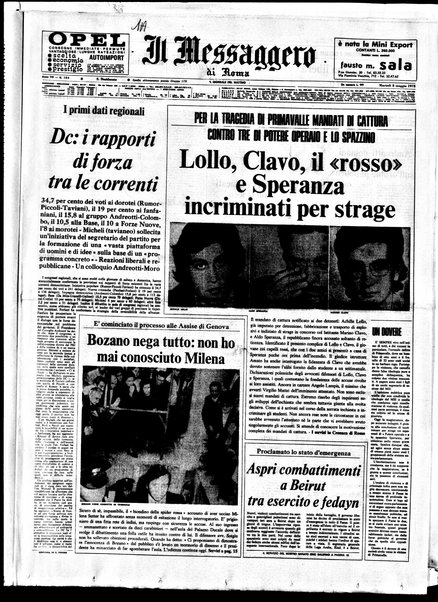 Il messaggero di Roma : il giornale del mattino