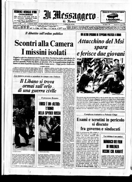 Il messaggero di Roma : il giornale del mattino