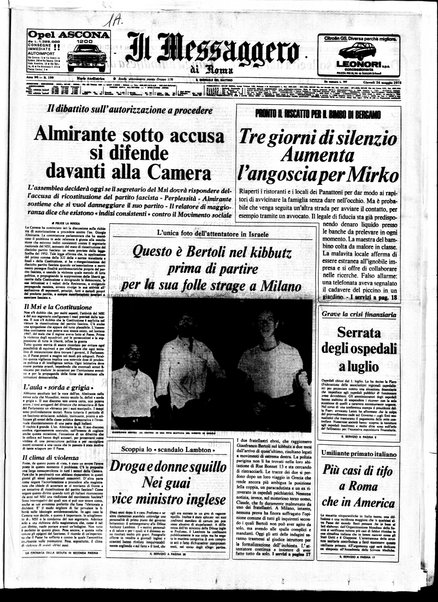 Il messaggero di Roma : il giornale del mattino