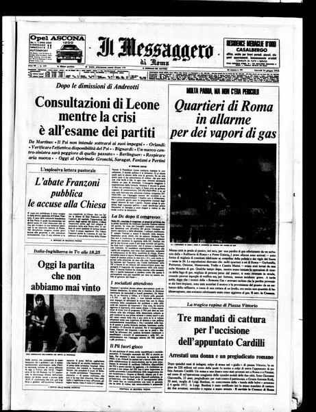 Il messaggero di Roma : il giornale del mattino