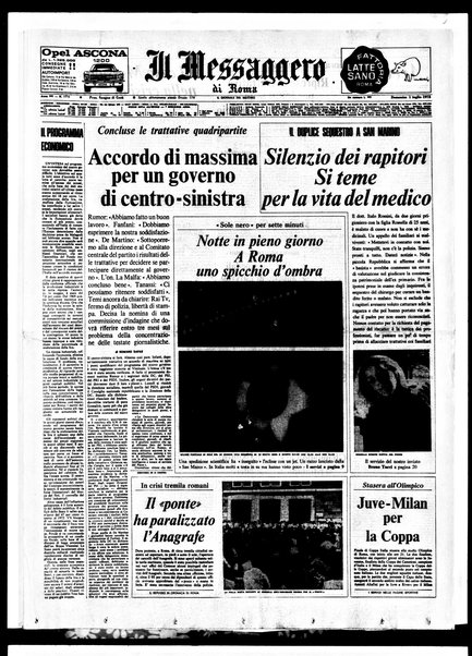 Il messaggero di Roma : il giornale del mattino