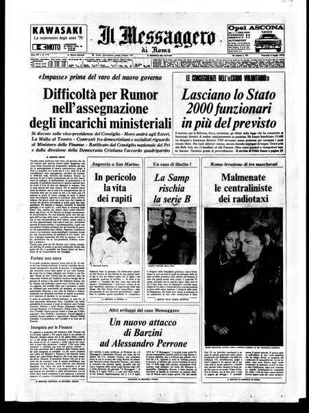 Il messaggero di Roma : il giornale del mattino