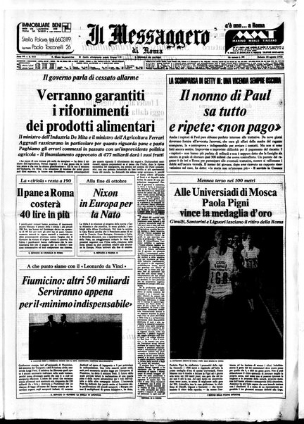 Il messaggero di Roma : il giornale del mattino