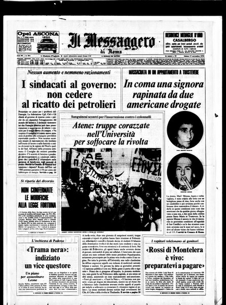 Il messaggero di Roma : il giornale del mattino