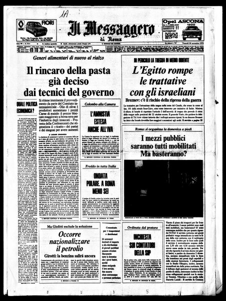 Il messaggero di Roma : il giornale del mattino