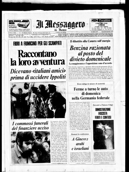 Il messaggero di Roma : il giornale del mattino