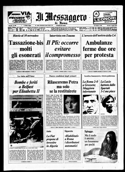 Il messaggero di Roma : il giornale del mattino